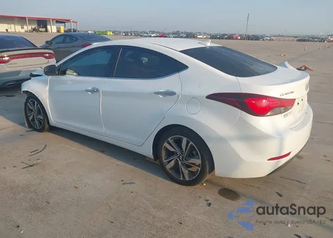 2015 Hyundai Elantra Limited z USA, uszkodzony, nr VIN 5NPDH4AE1FH583606